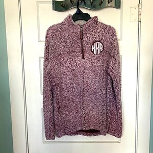True Grit Women’s Cozy Purple Fleece Pullover Jacket Size S